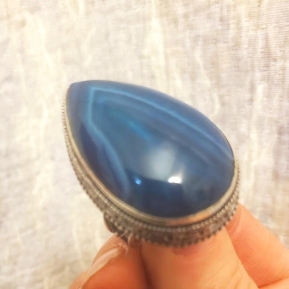 New Botswana Agate 925 Silver Statement Ring. - Picture 15 of 15